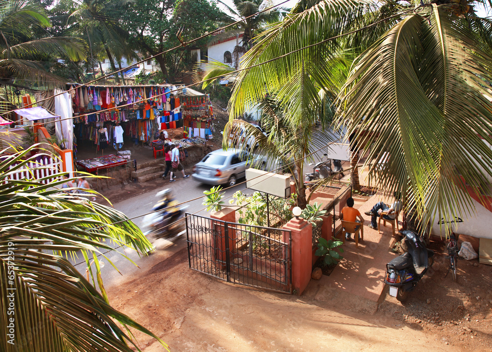 Baga. Goa. India - obrazy, fototapety, plakaty 