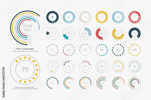 Infographic Elements.Pie chart set icon