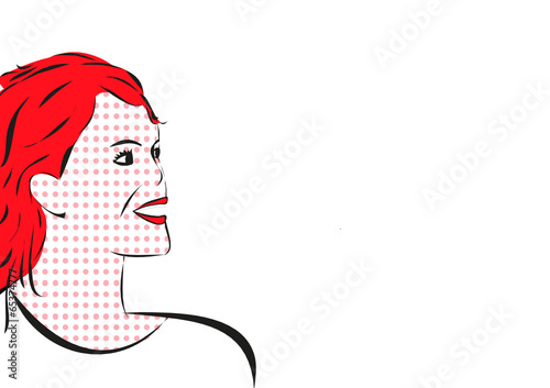 Frau im Comic-Stil