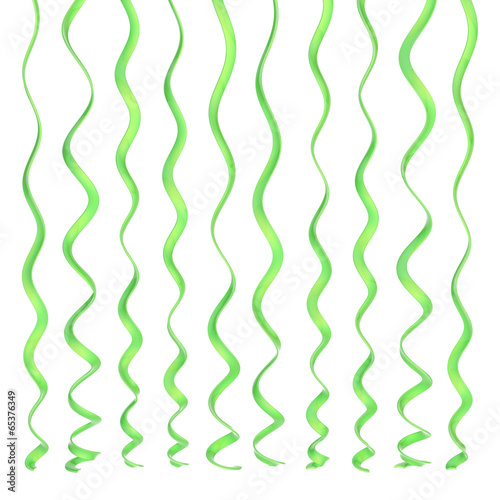 Serpentine ribbons isolated