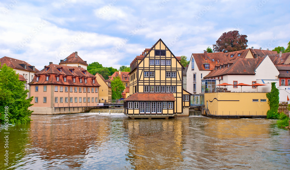 Das mittelalterliche Mühlenviertel in Bamberg in Franken