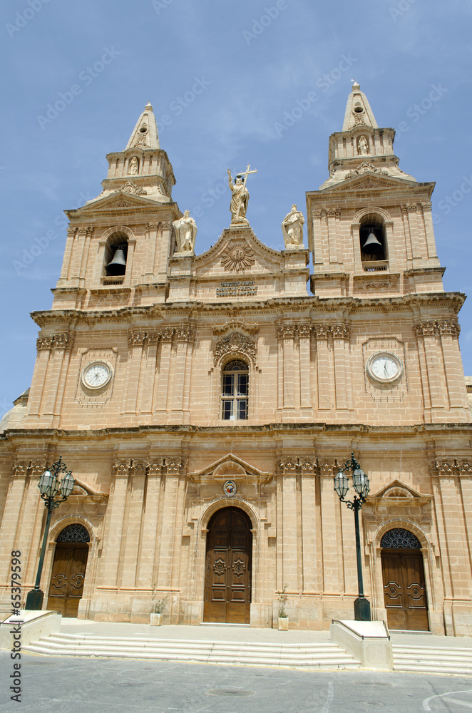 View of Parish Church - Mellieha, Malta