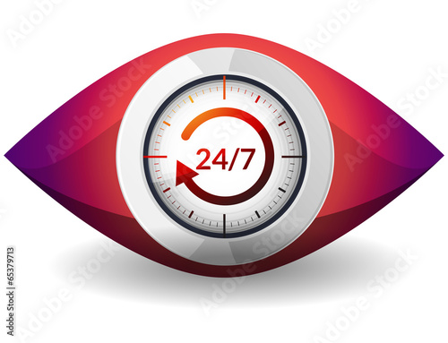 Watch 24 X 7 - Illustration