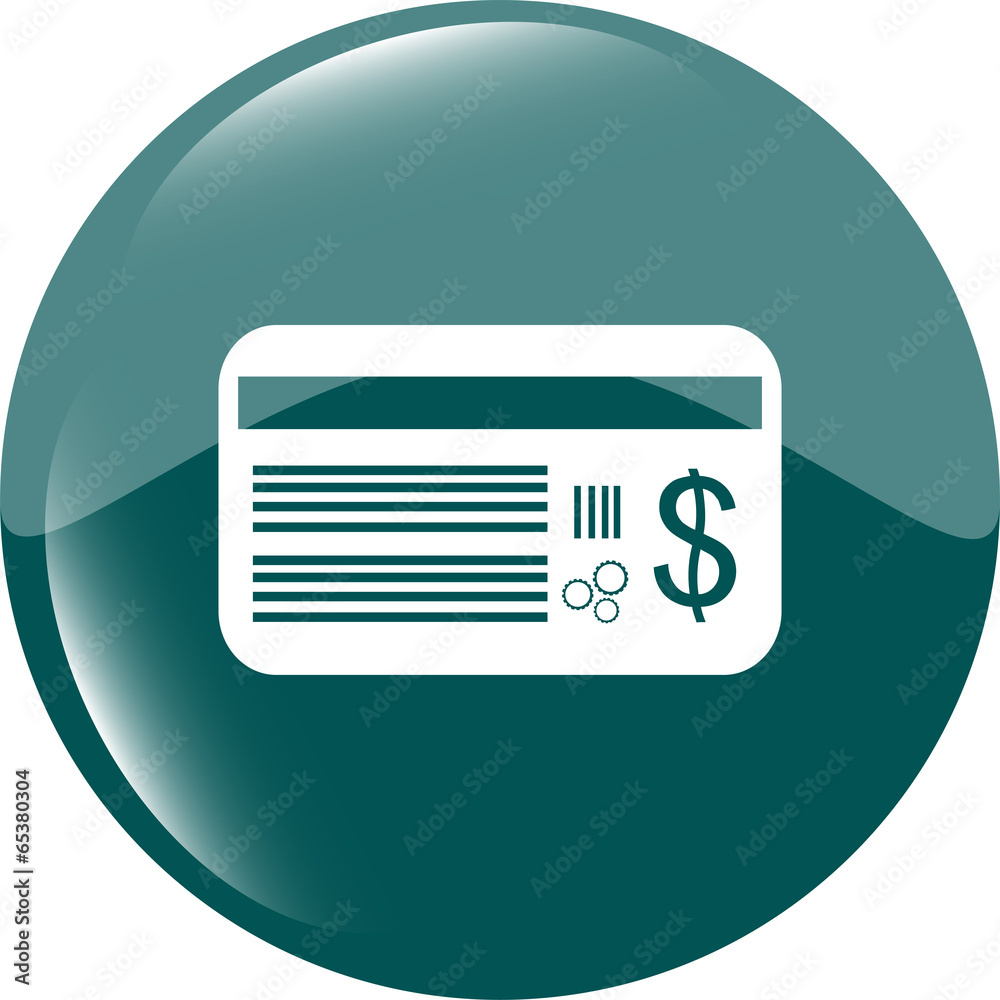plastic business card with dollars usd sign icon. web button plastic business card with dollars usd sign icon. web button