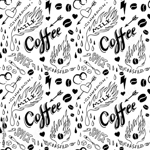 Coffee seamless pattern in ...