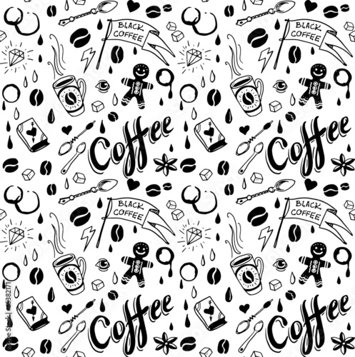 Coffee seamless pattern in ...