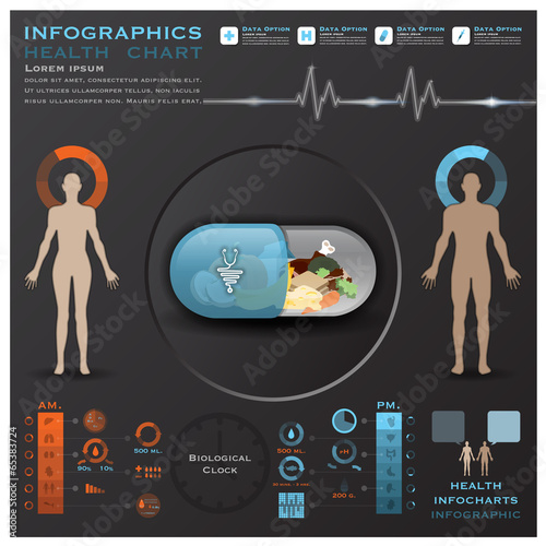 Biological Clock Health And Medical Infographic Infocharts