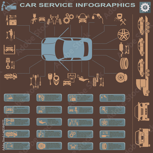 Car service, repair Infographics
