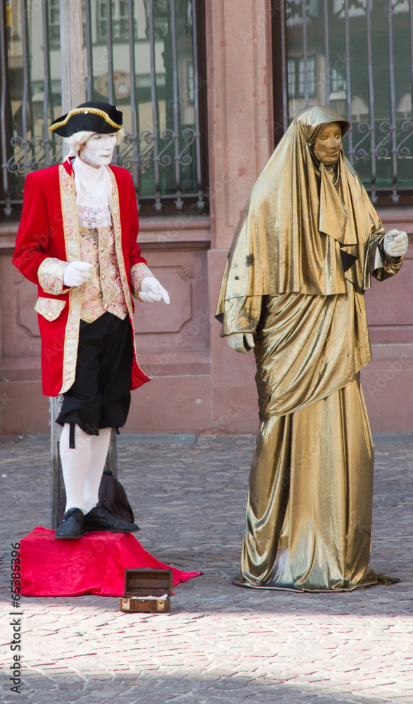 Street performers in Frankfurt/Main,Germany Street performers in Frankfurt/Main,Germany
