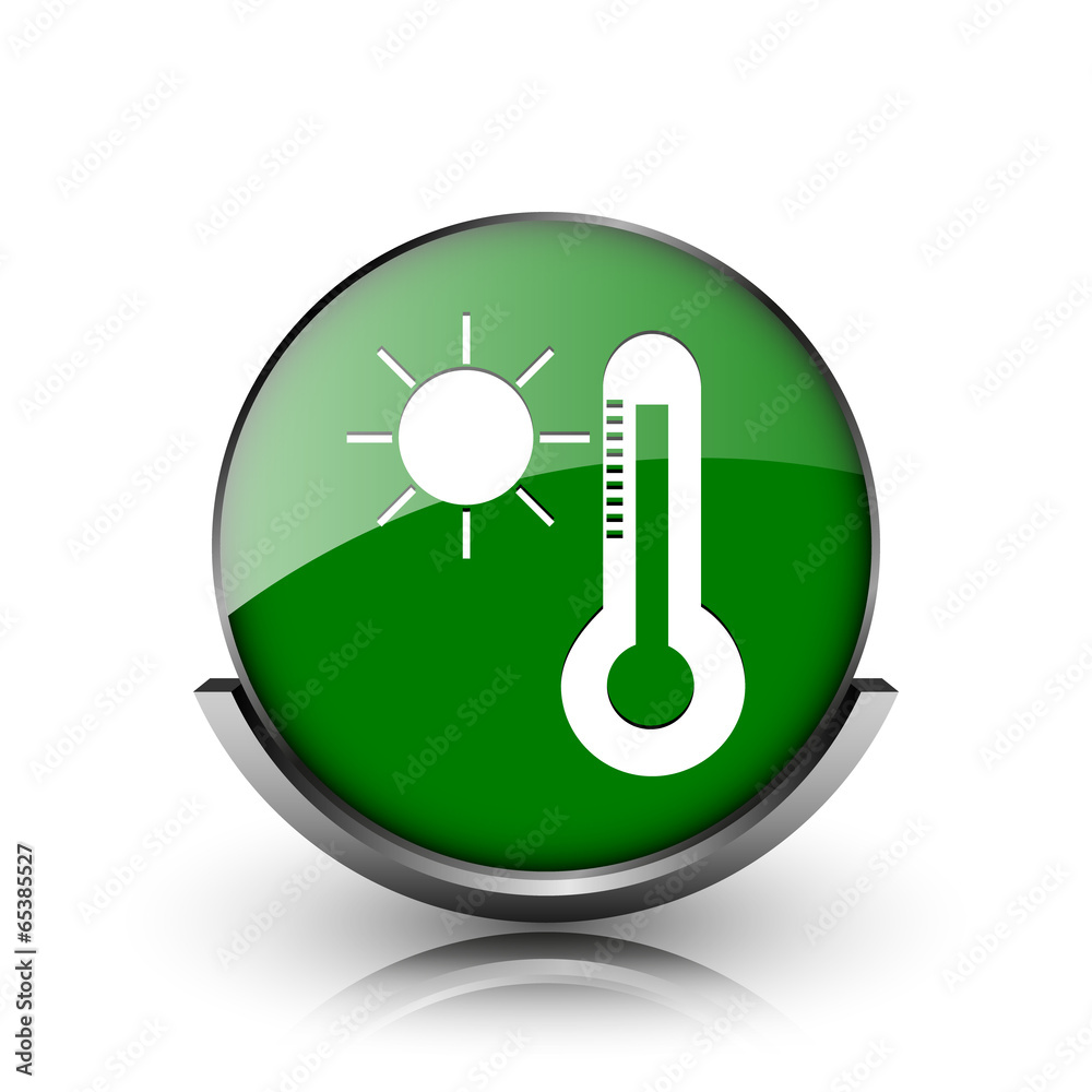 Sun and thermometer icon Sun and thermometer icon