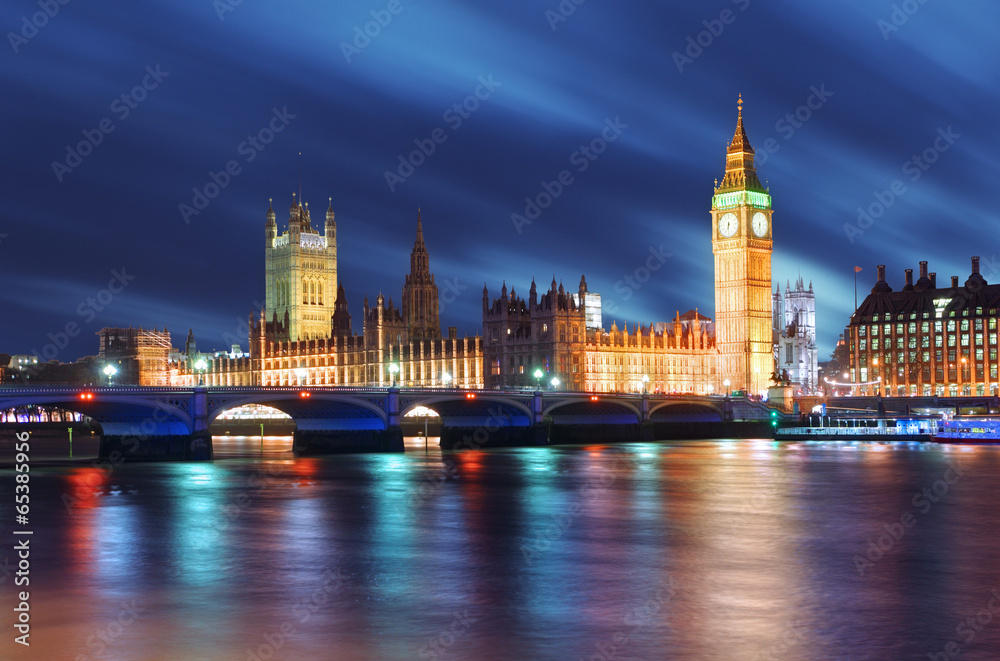 Obraz premium Houses of parliament - Big ben, england, UK