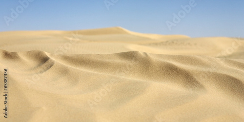Dunes de sable clair du désert tunisien