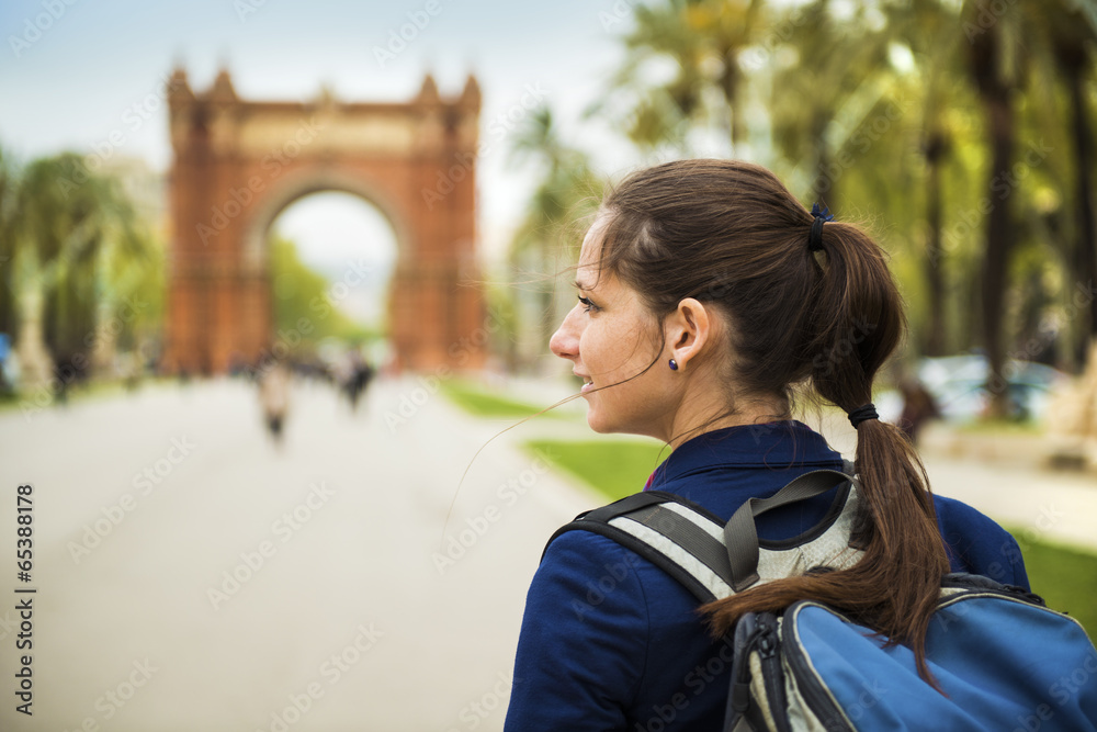 Fototapeta premium Woman tourist
