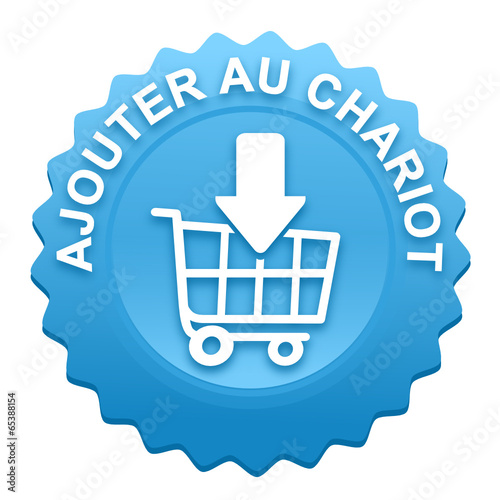 ajouter au chariot sur bouton web denté bleu