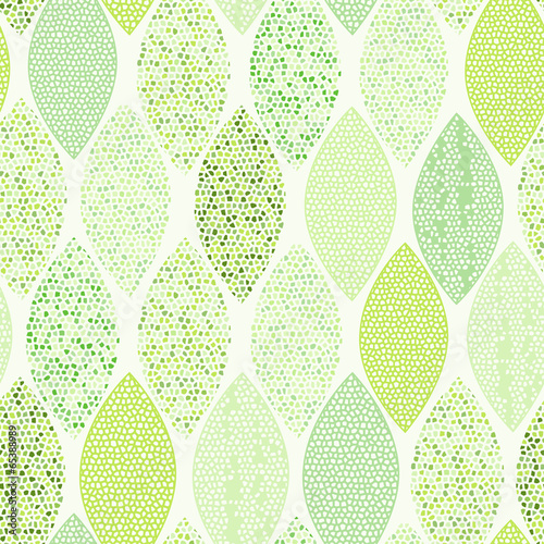 Seamless pattern of abstract leaves.