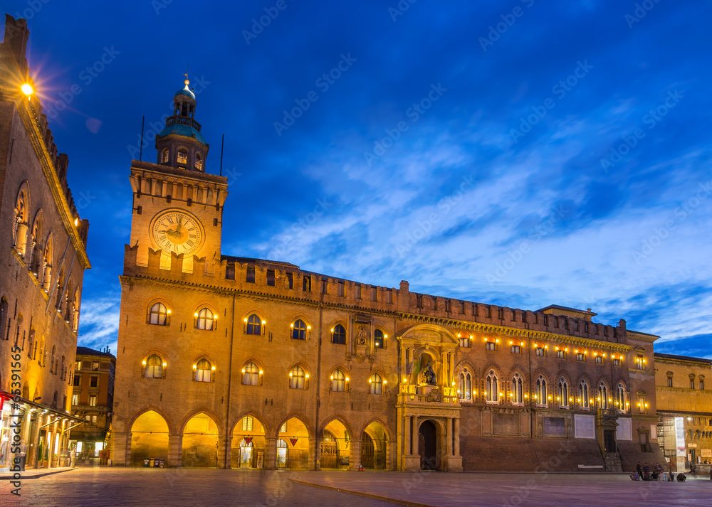 Palazzo d'Accursio in Bologna, Italy