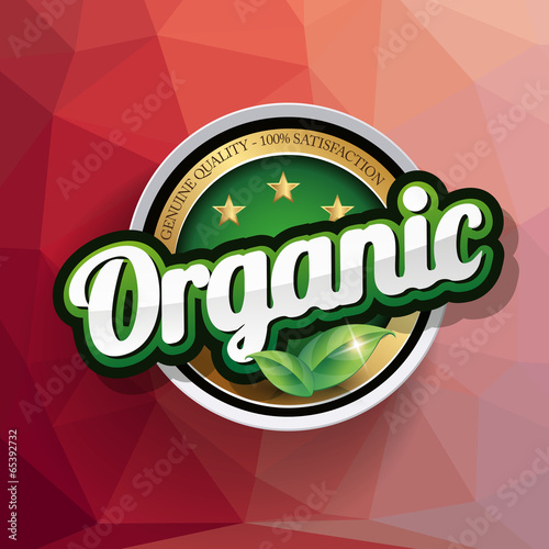 Hundred percent vector organic label