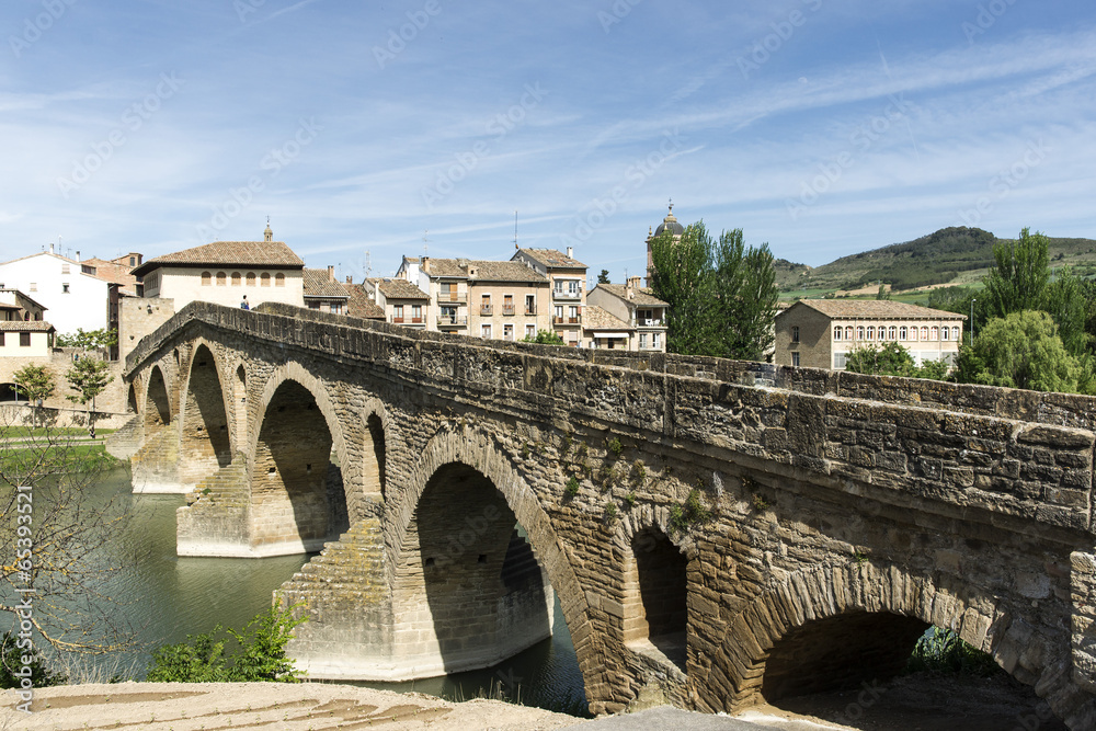 Fototapeta premium Puente la Reina Bridge over the Arga River