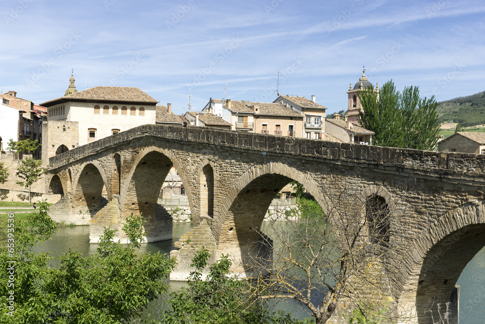 Puente la Reina Bridge over the Arga River