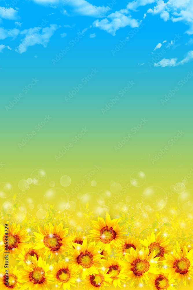 ひまわりの背景 ひまわりの背景