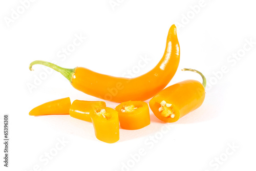 yellow peppers of isolated on white.