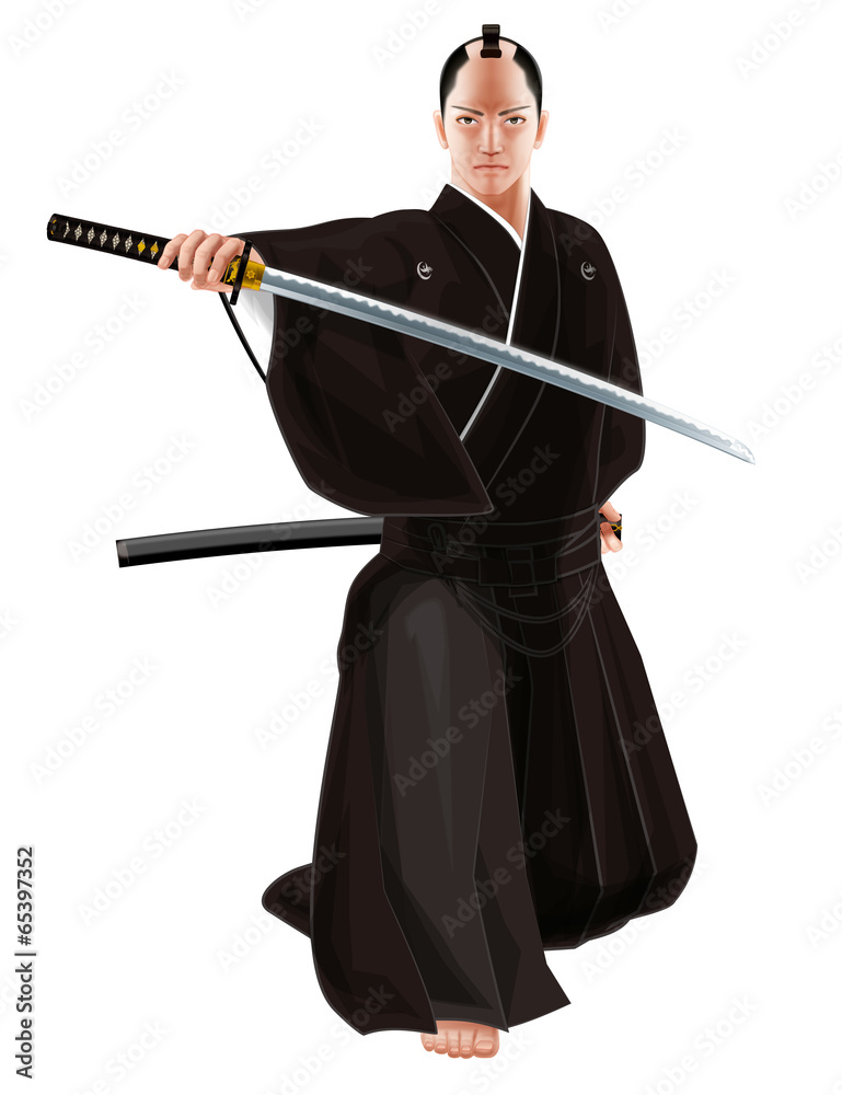 刀を抜く武士 Stock イラスト Adobe Stock