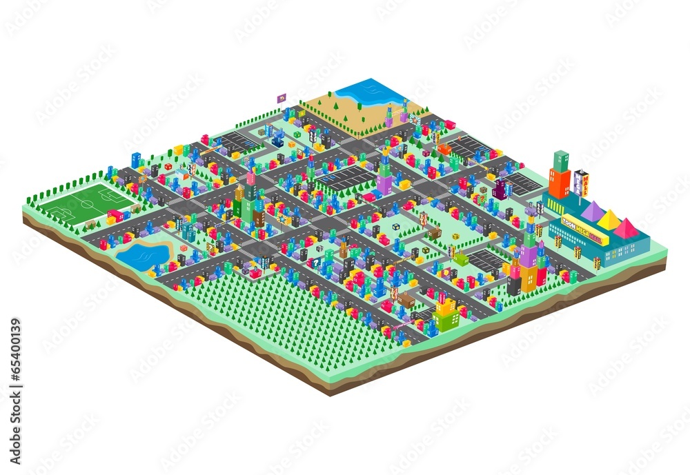 game assets isometric block cartoon city element game assets isometric block cartoon city element