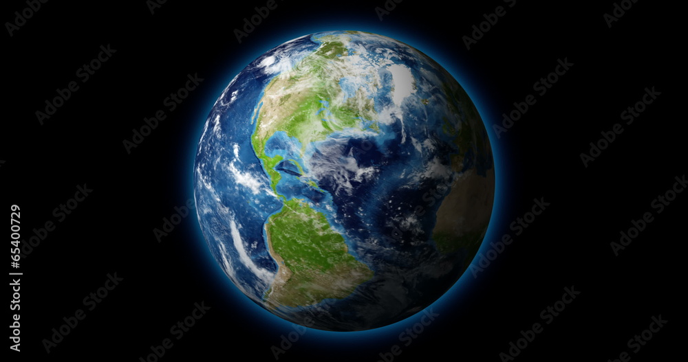 4K - Planet Earth rotates on black BG 4K - Planet Earth rotates on black BG