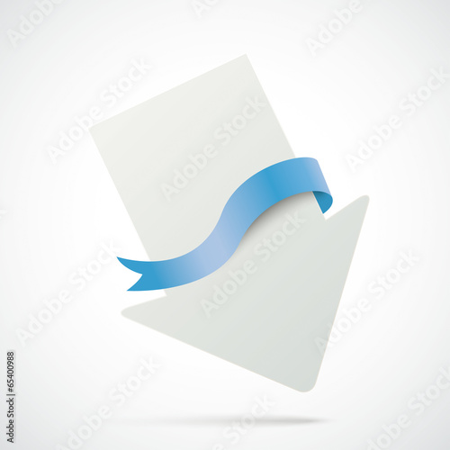 White Arrow Blue Flag