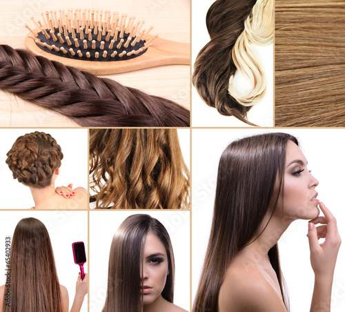 Fashion hairstyle collage