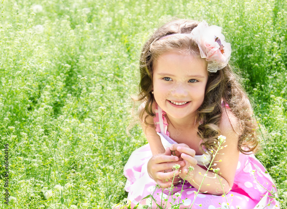 Portrait of adorable smiling little girl Portrait of adorable smiling little girl