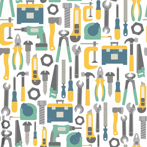 seamless pattern with tools icons