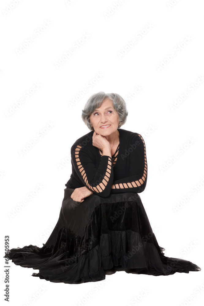 Elegant elderly woman
