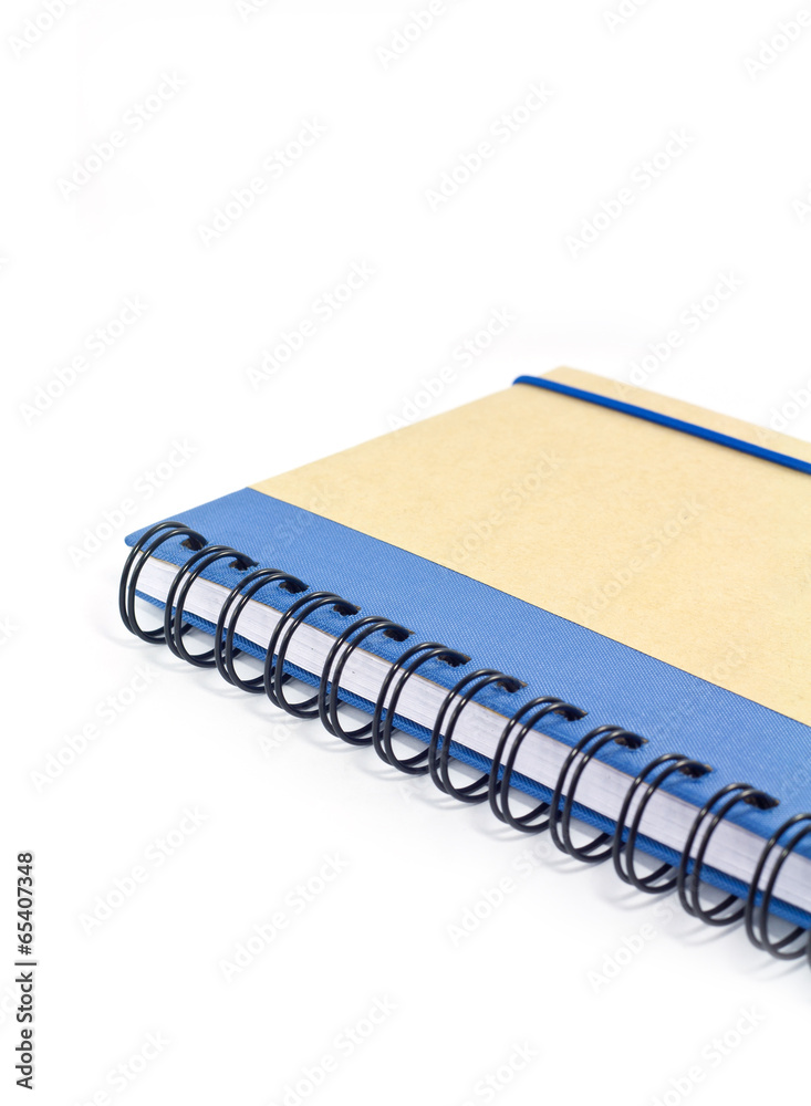 Blue note book isolated on white background Blue note book isolated on white background