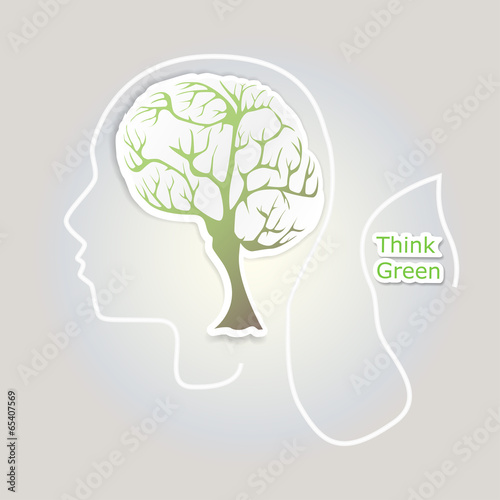 Brain tree illustration