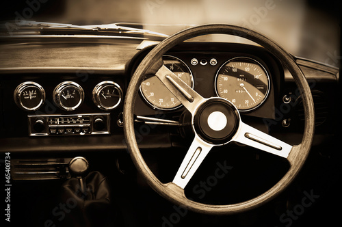 Vintage car dashboard #65408734