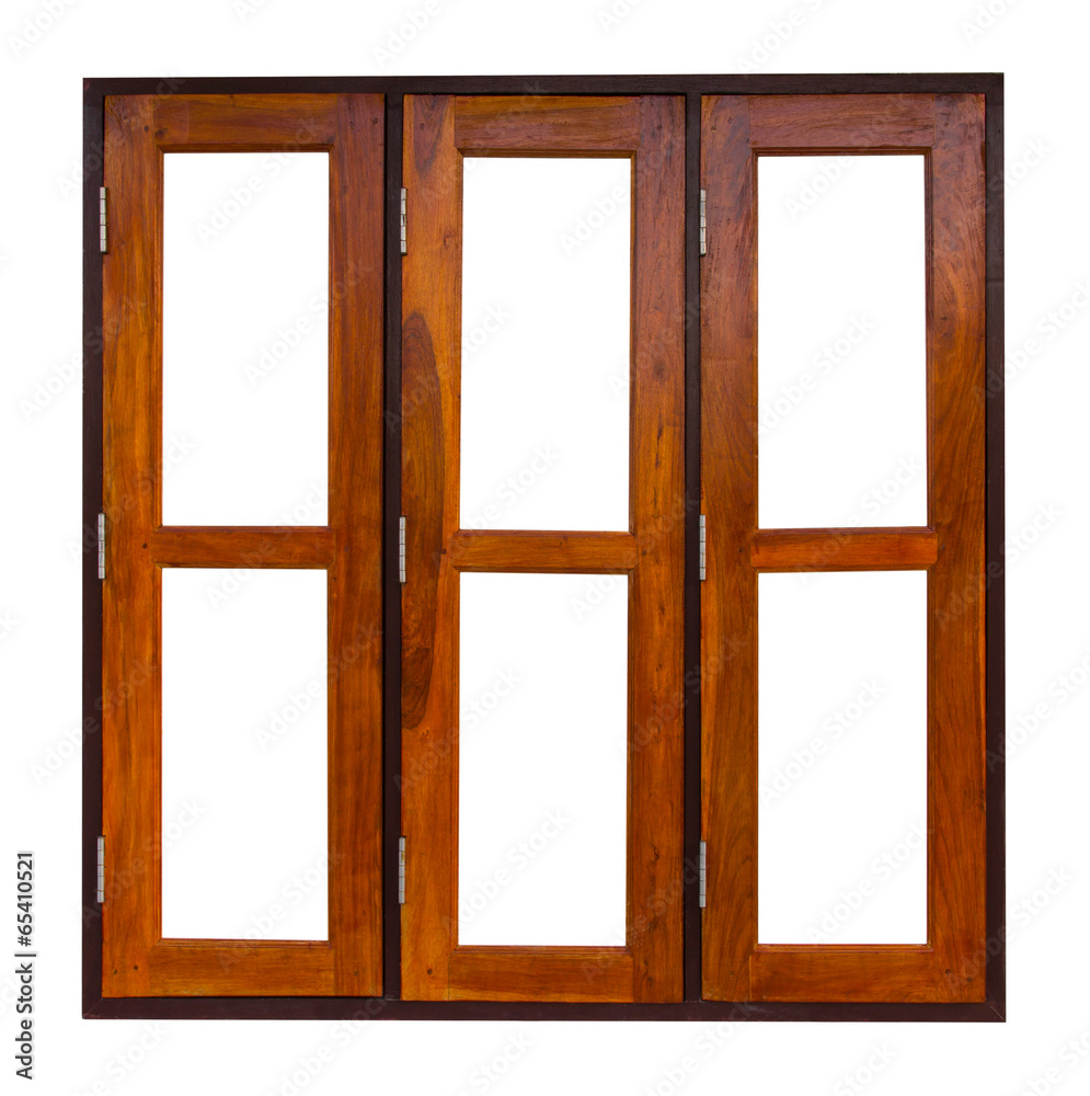 Isolates pane wood brown three long rectangular shaped Isolates pane wood brown three long rectangular shaped