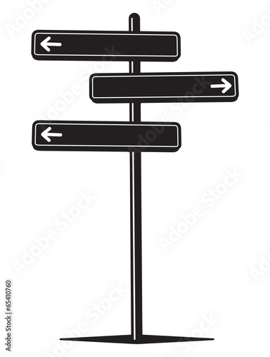 Blank street sign