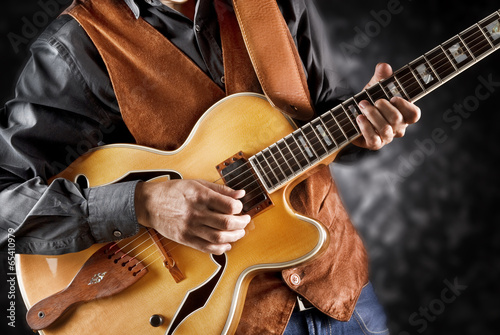 Photography jazz guitar player