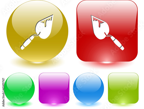 Trowel. Vector interface element.