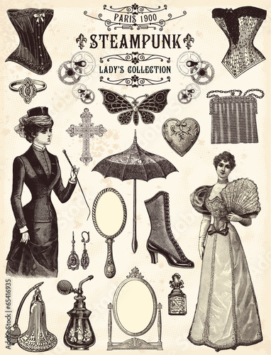 Steampunk lady's collection