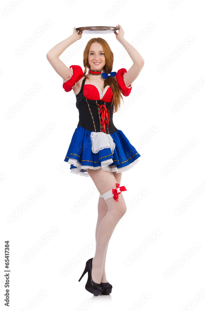 German girl in traditional festival clothing German girl in traditional festival clothing