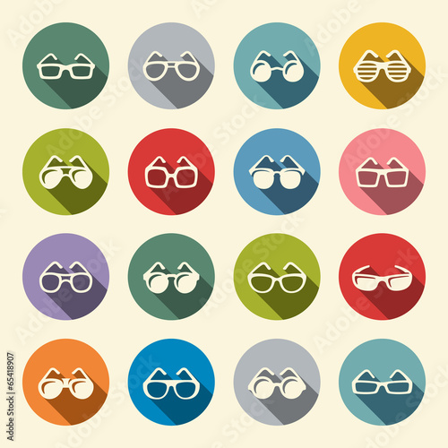 Glasses icon set