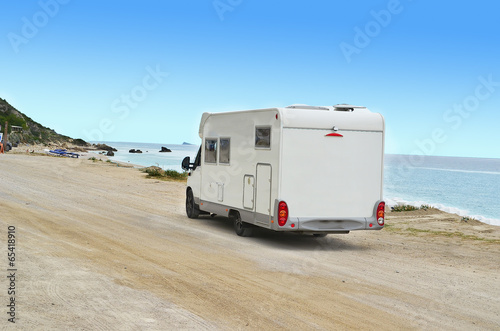 car caravan - sea - summer holidays