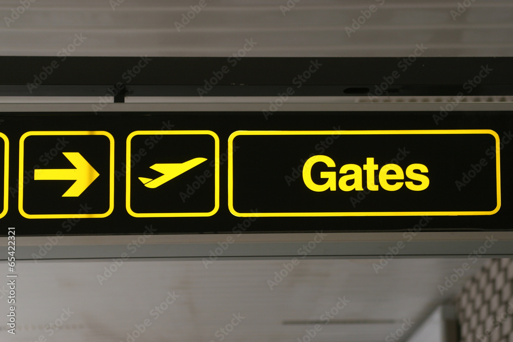 Obraz premium Airport gates to the right