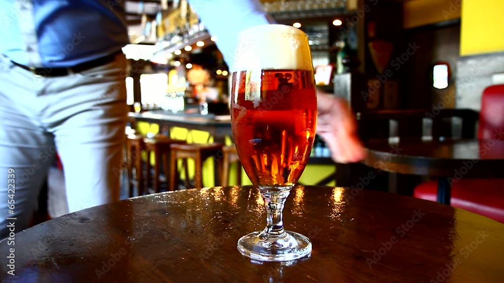 Beer Glass in a Pub Beer Glass in a Pub