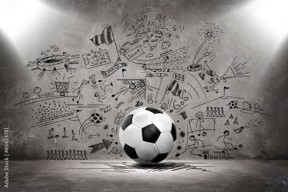 Naklejka doodle piłki nożnej