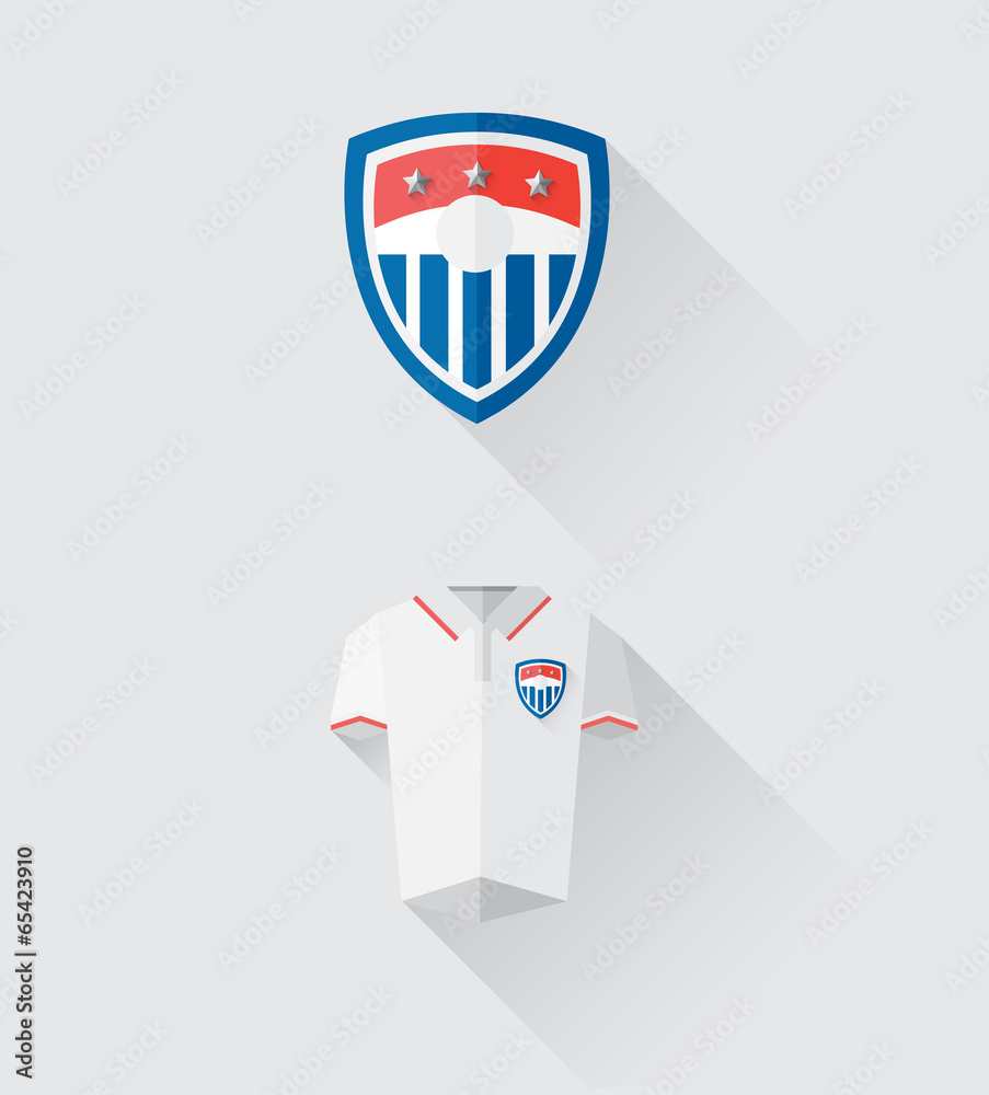 USA jersey and crest vector USA jersey and crest vector