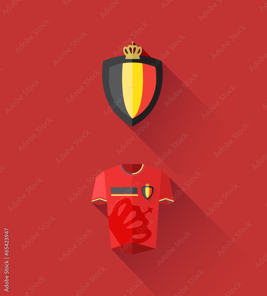 Belgium jersey and crest vector