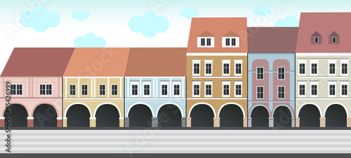 Historical buildings on the square